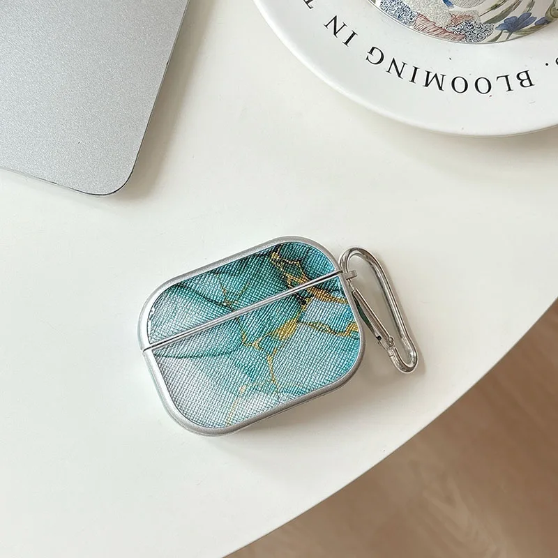 Чехол с голубым мрамором для Samsung Galaxy Buds 3 Pro Buds 3, силиконовый чехол, защитный чехол для Galaxy Buds 3 Pro Buds 3 Pro