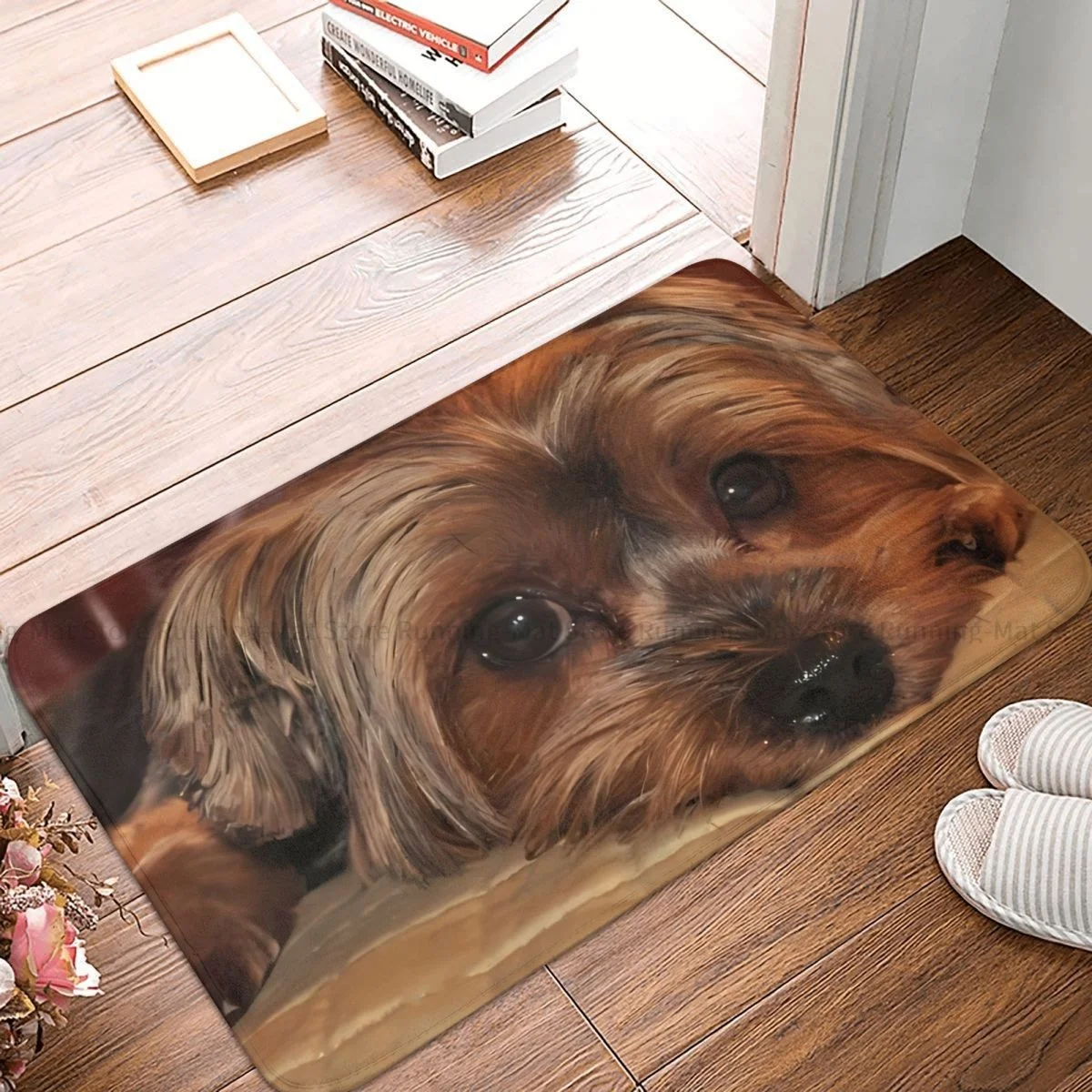 Yorkshire Terrier Pet Dog Bath Mat Cute Puppy Doormat Living Room Carpet Entrance Door Rug Home Decor