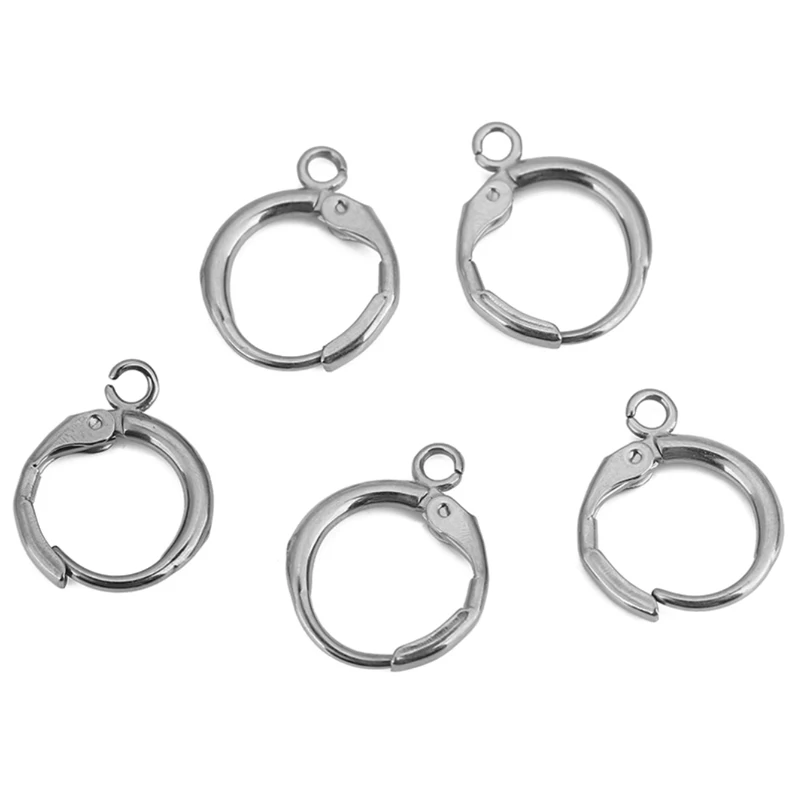 10pcs 12mm Hypoallergenic Earrings Hooks Clasps PVD Never Fade Stainless Steel Earrings Making  Diy Jewelry Accessories Findings view 5
