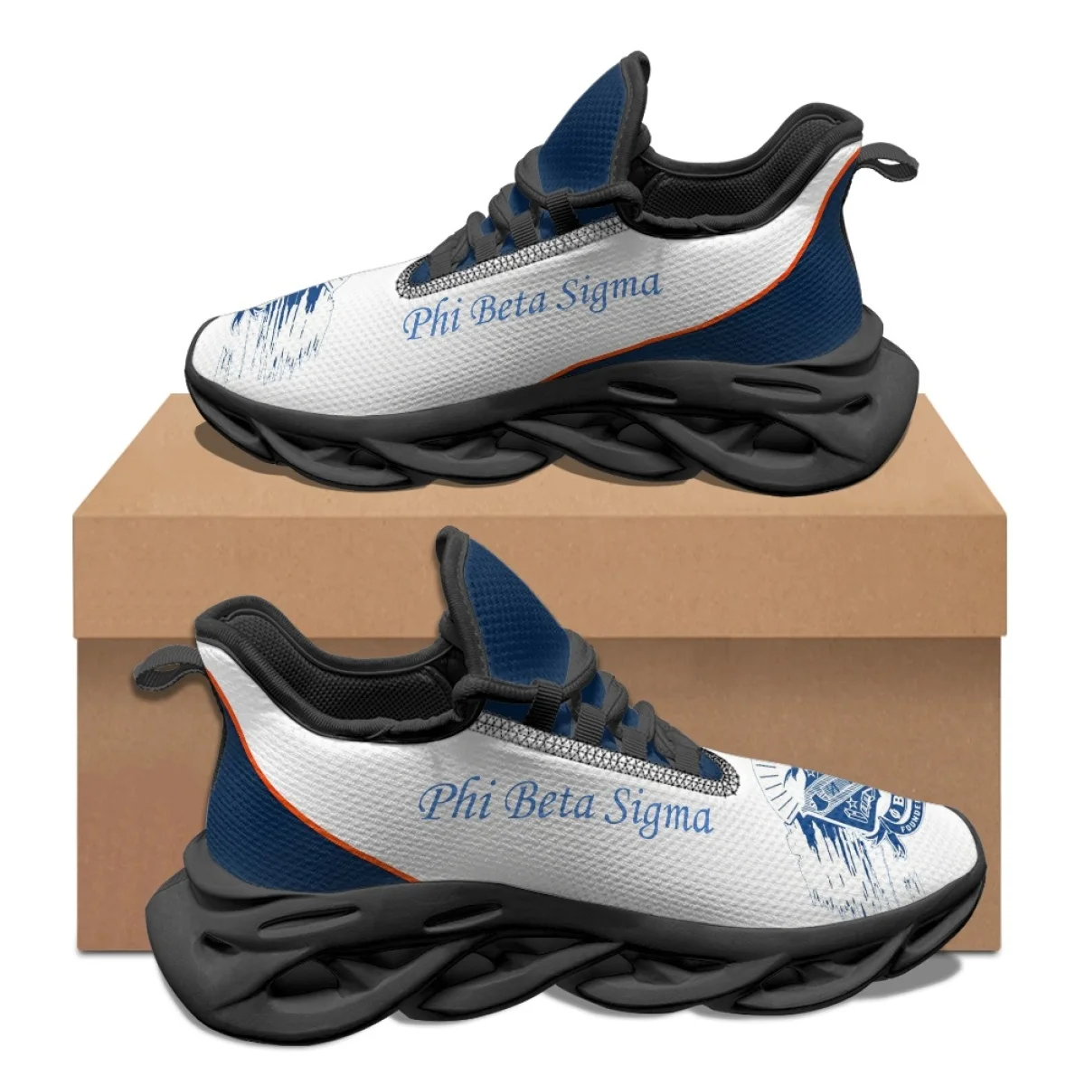 Phi Beta Sigma Print Comfortable Lightweight Sneakers Summer Comfort Non-Slip Running Shoes Breathable Lace Up Vulcanized Shoes