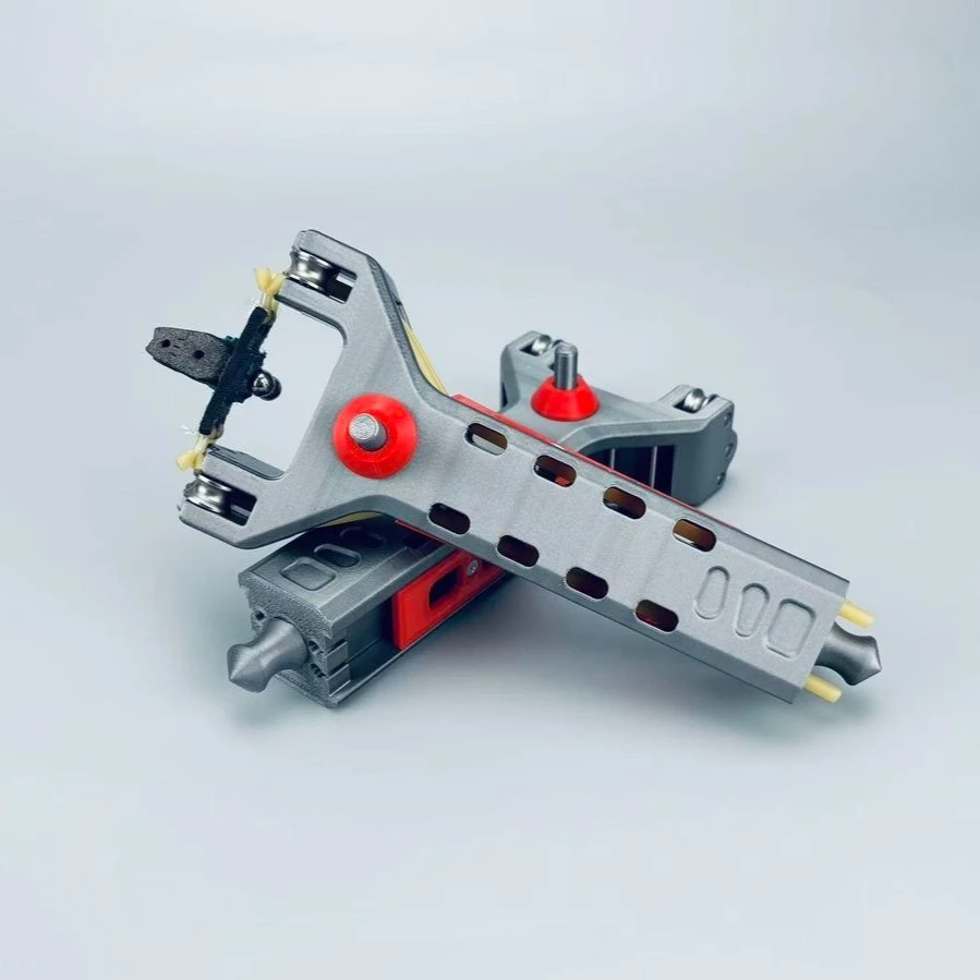 1PC 3D Printed Automatic Slingshot Tool with Magazine, Rubber Band Outdoor Hunting Tool Parts