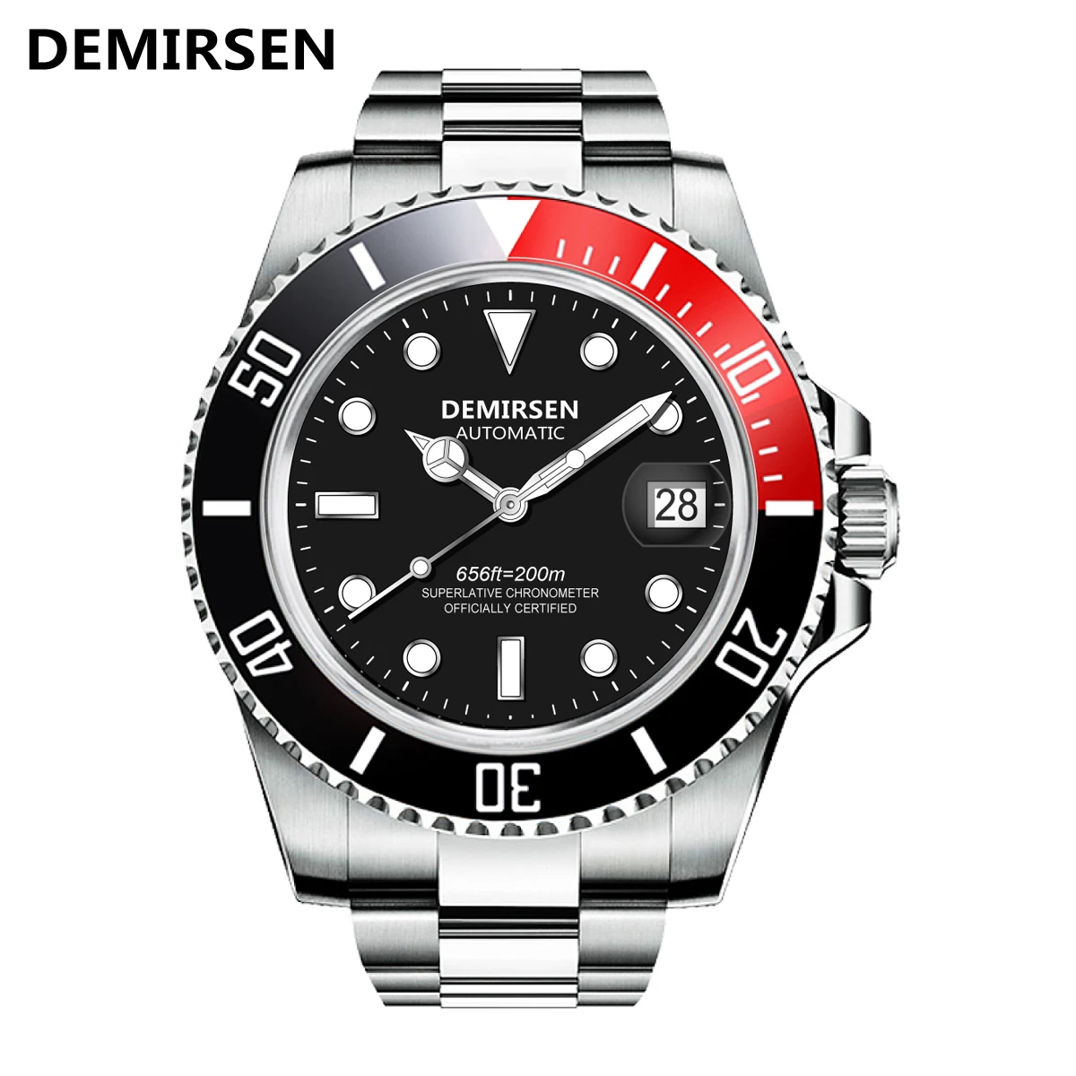 Demirsen Luxury Brand Super Luminous Men Mechanical Wristwatch Sapphire Glass Waterproof Automatic Watch Male Relogio Masculino