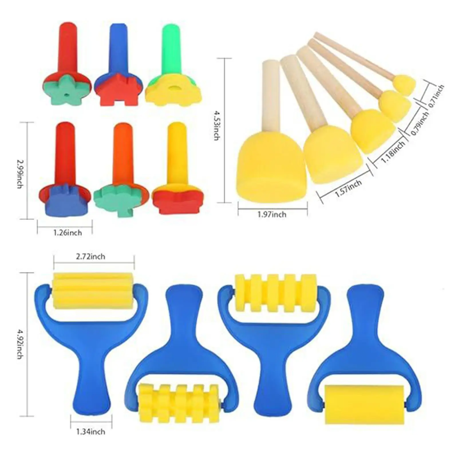 Kinder Malschwamm Pinsel Stempel Set Kinder Farbschwämme für Mädchen