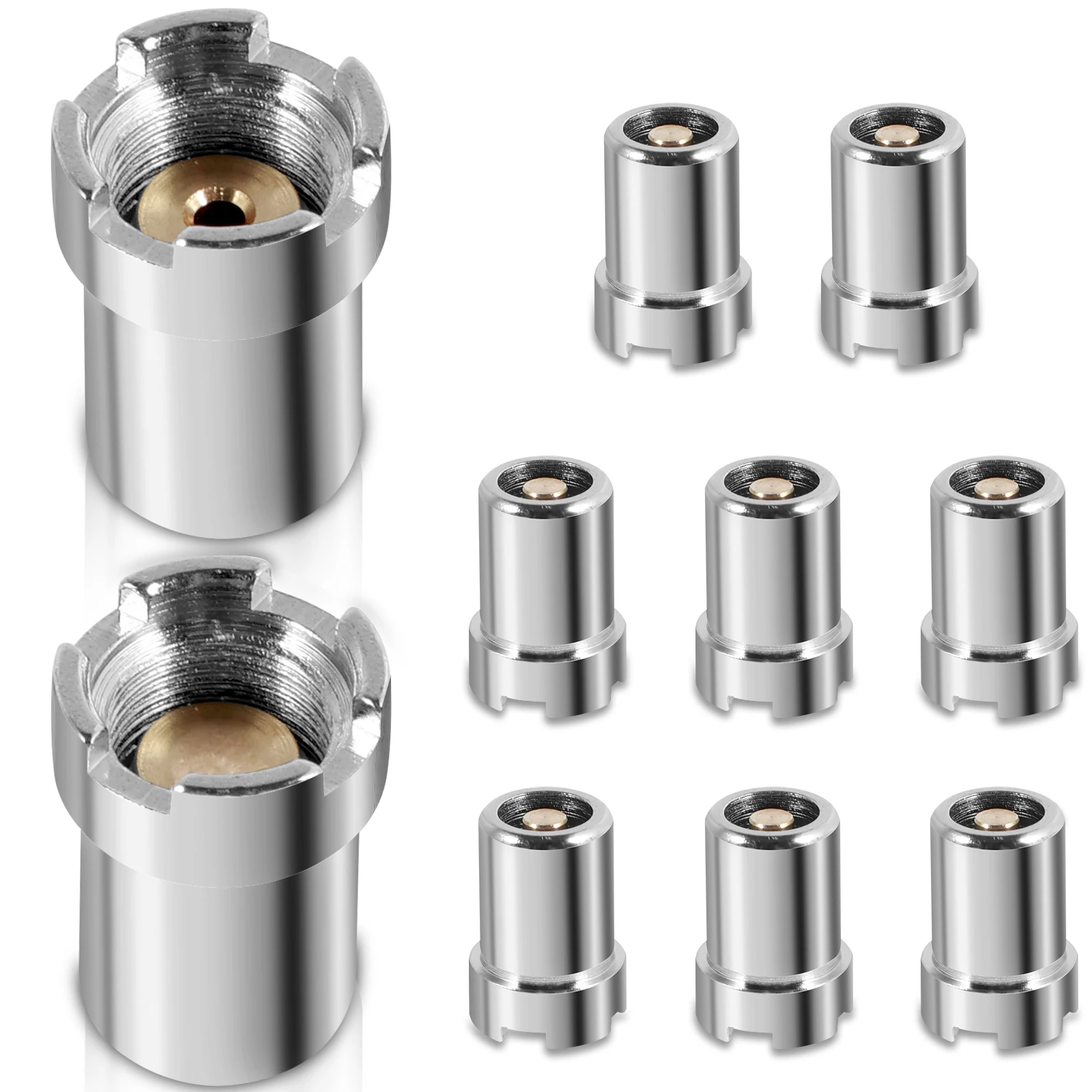 Conversor Magnético de Parafuso para Conexão Adaptador Roscado Aço Inoxidável 510 Ring Mod Converter 10 Pcs