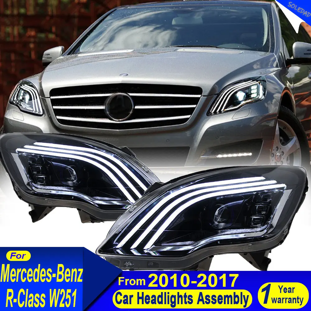 Car Headlights For Benz R Class W251 2010-2017 LED Car Front Lamps Assembly Upgrade Maybach Style Projector Lens Accessories