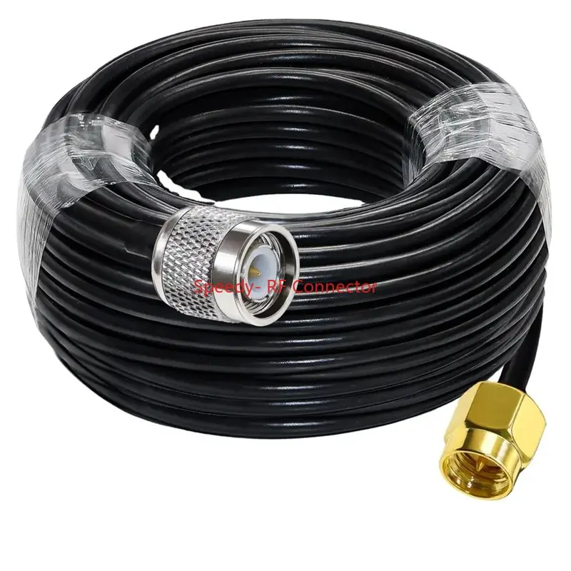 Cable RG58 enchufe macho TNC a conector macho SMA TNC a engarzado macho SMA para extensión RG58 Pigtail RF entrega rápida cobre