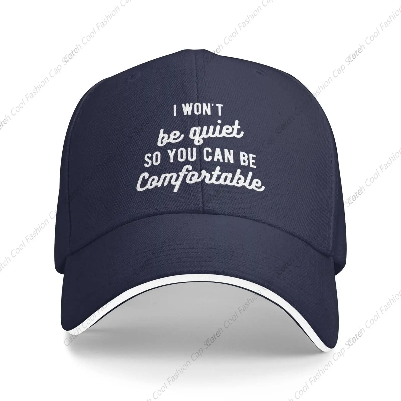 I Want Be Quiet So You Can Be Comfortable Baseball Cap Trucker Sandwich Duck Tongue Hat Adjustable Unisex Fashion Sports Outdoor