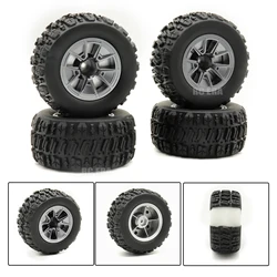 4PCS 12mm Hex RC Monster Truck Tires with Foam Inserts Parts for MJX Hyper Go 14209 14210 RC Car Off-Road Ready (85/90 mm)