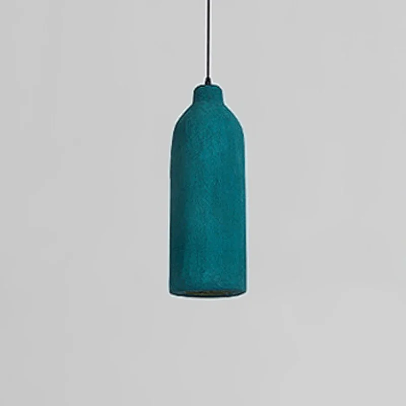 

Wabi Sabi Creative Bottle Shaped Green Droplight Japanese Small Fresh Home Clothing Room Restaurant Polystyrene Pendent Lamp