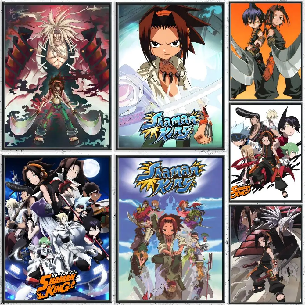 Póster de anime Shaman King, arte de pared autoadhesivo impermeable en alta definición, uso en múltiples escenas, el mejor regalo