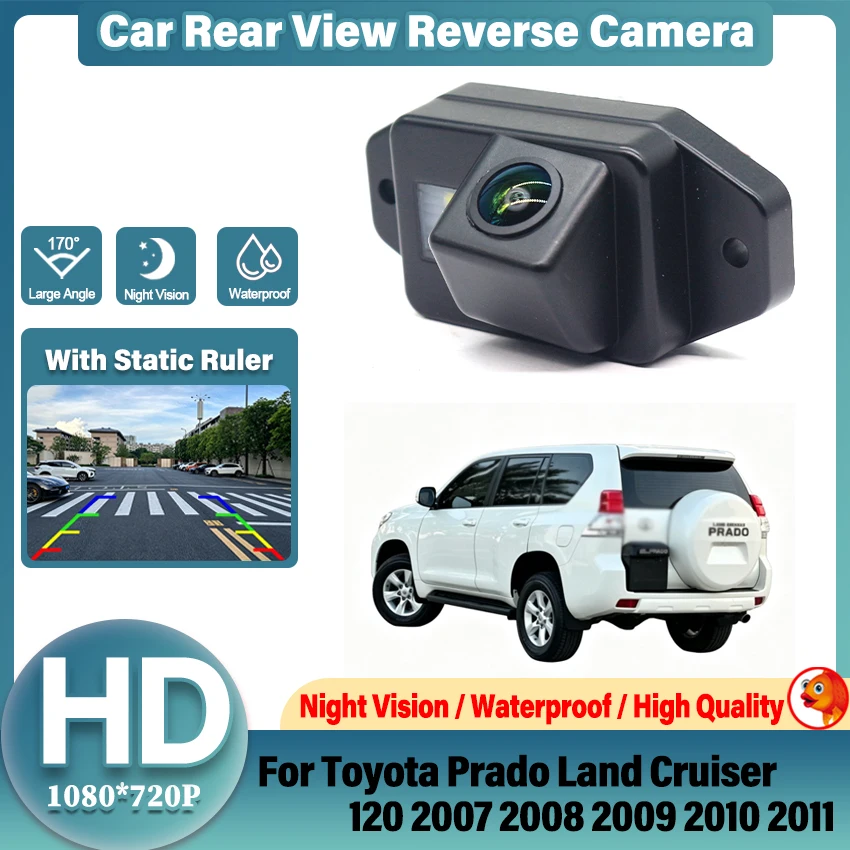 CVBS Waterproof Car Rear View Reverse Camera For Toyota Prado Land Cruiser 120 2007~2011 Wide Angle Night Vision Backup Camera