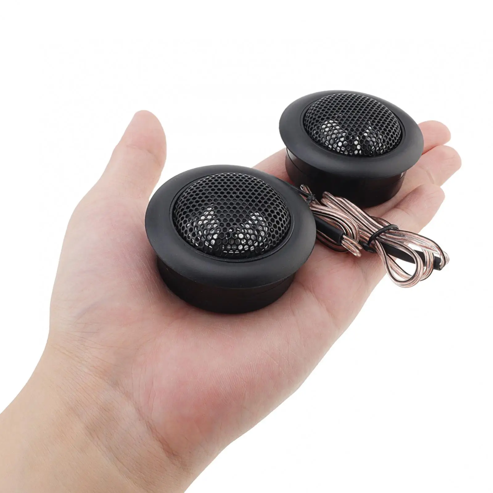 

4pcs 800W 25mm Universal Dome Tweeter Speaker High Frequency Tweeters for Car Audio System with Spare Casing
