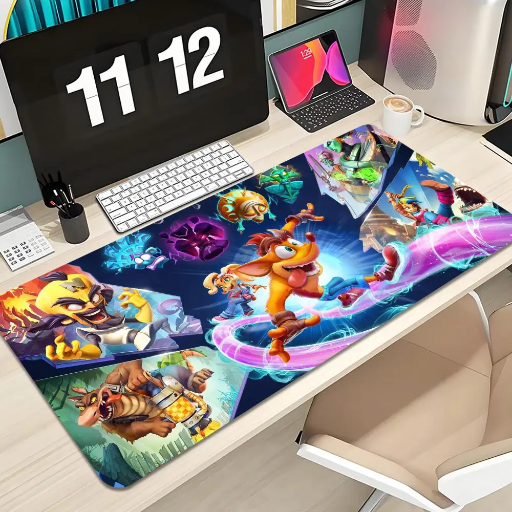 

Anime Crash Bandicoot 4 Mouse Pad Keyboard Mousepad lauge 1200X600 mm Desk Mat PC Gamer Office Carpet Home Table pad