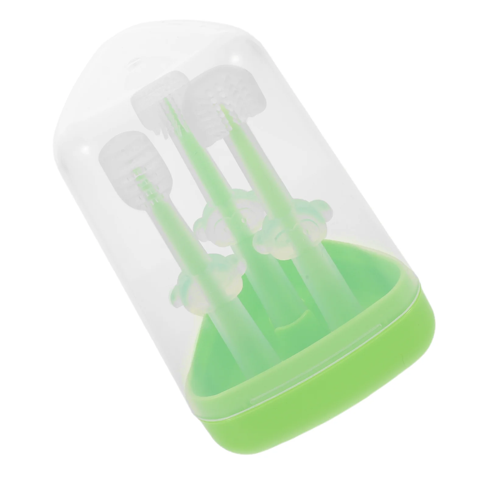 1 مجموعة الطفل العناية بالفم الوليد لينة فرشاة أسنان من السيليكون مجموعة الرضع اللثة فرشاة اللسان الأنظف لطيف تنظيف الاطفال فم كامل #6