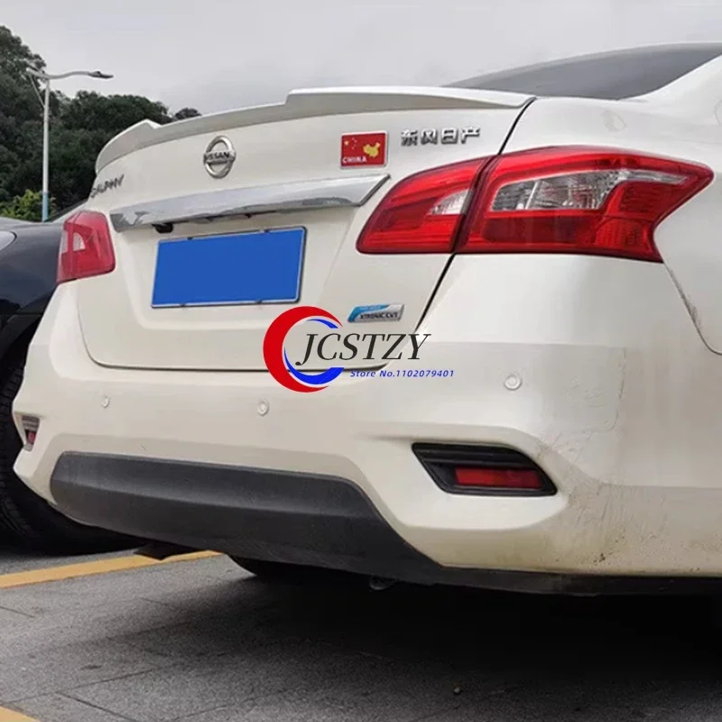 For Nissan Sentra SYLPHY Spoiler 2012 2013 2014 2015-2019 ABS Material  Color Rear Trunk Lip Spoiler Car Accessories
