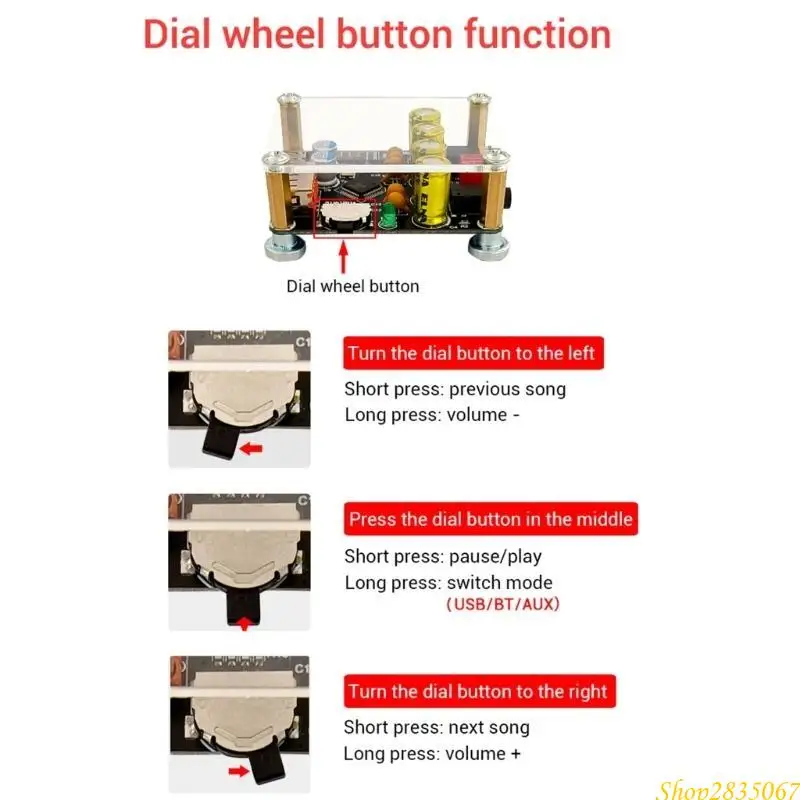 Advanced Isolation Bluetooth-compatible 5.0 Sound  Adapter 5V for High Resolution Sound 831F
