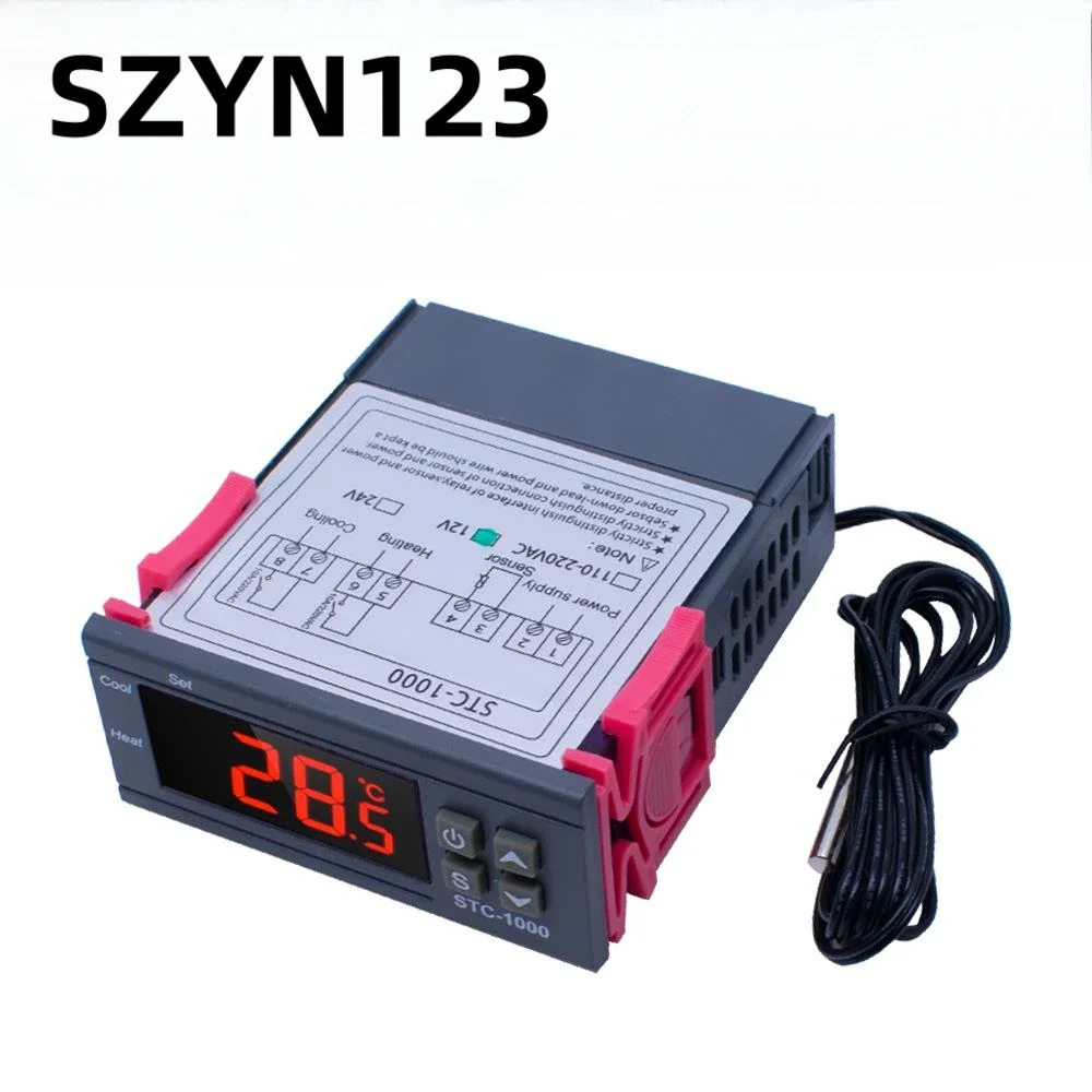 

Digital Temperature Controller Thermostat Thermoregulator for incubator Relay LED 10A Heating Cooling STC-1000 12V 24V