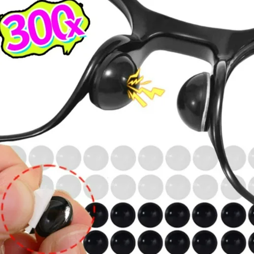 Almohadillas nasales redondas antideslizantes para gafas, almohadillas nasales invisibles autoadhesivas de silicona suave para monturas de gafas, soporte para la nariz, 6/300 Uds.