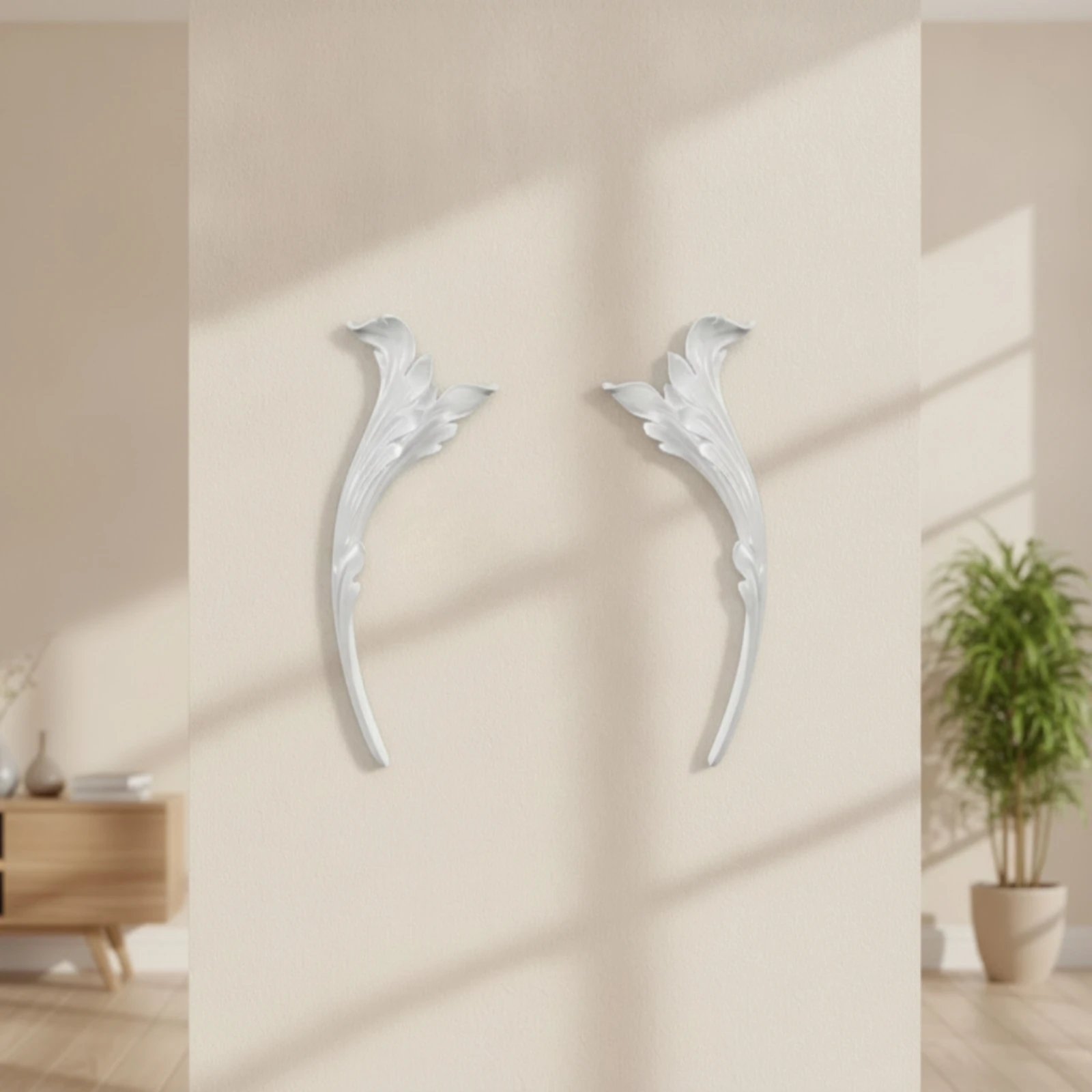 Floral Applique European Carved Applique Onlay Vintage Molding Classic for DIYers, Wall Decoration, Door Frames