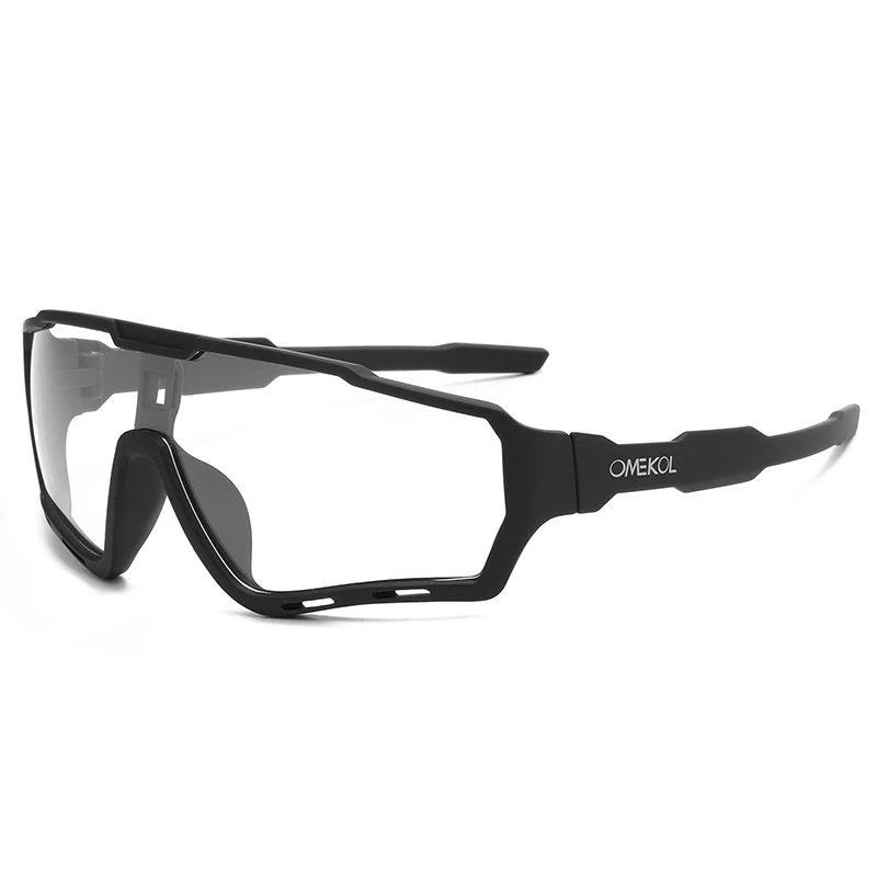 OMEKOL Brand NEW UV400 Safety Goggles Photochromic Cycling Glasses Men Women Bike Bicycle MTB Eyewear Outdoor Sport  Eyeglasses