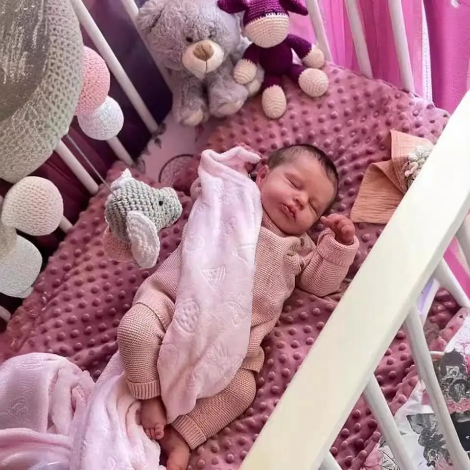 46 cm Reborn bébé poupée LOULOU mignon réaliste Simulation infantile renaissance poupée réaliste bébé modèle pour Collection et cadeau de noël
