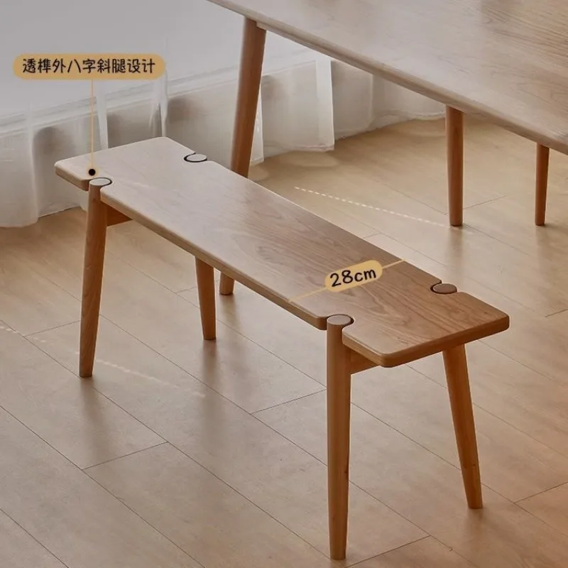 Picture 3: Minimalist solid wood bench, household dining stool, dining stool