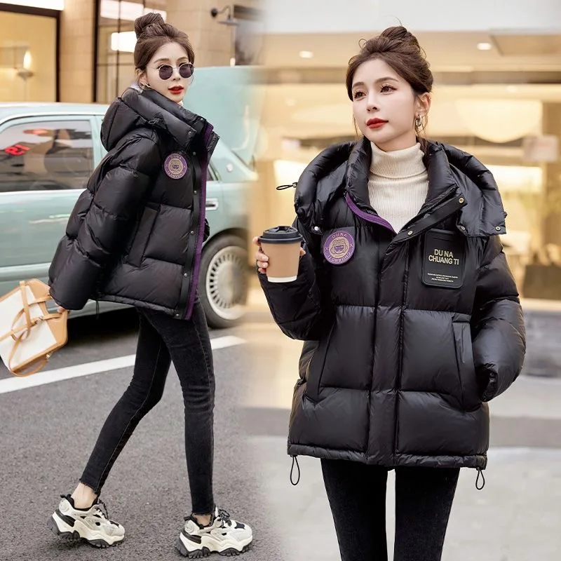 

Faionable Thiened Пуховое хлопковое пальто с капюшоном для женщин ort Sle Корейская версия Хлебное хлопковое пальто Tag]] Бренд