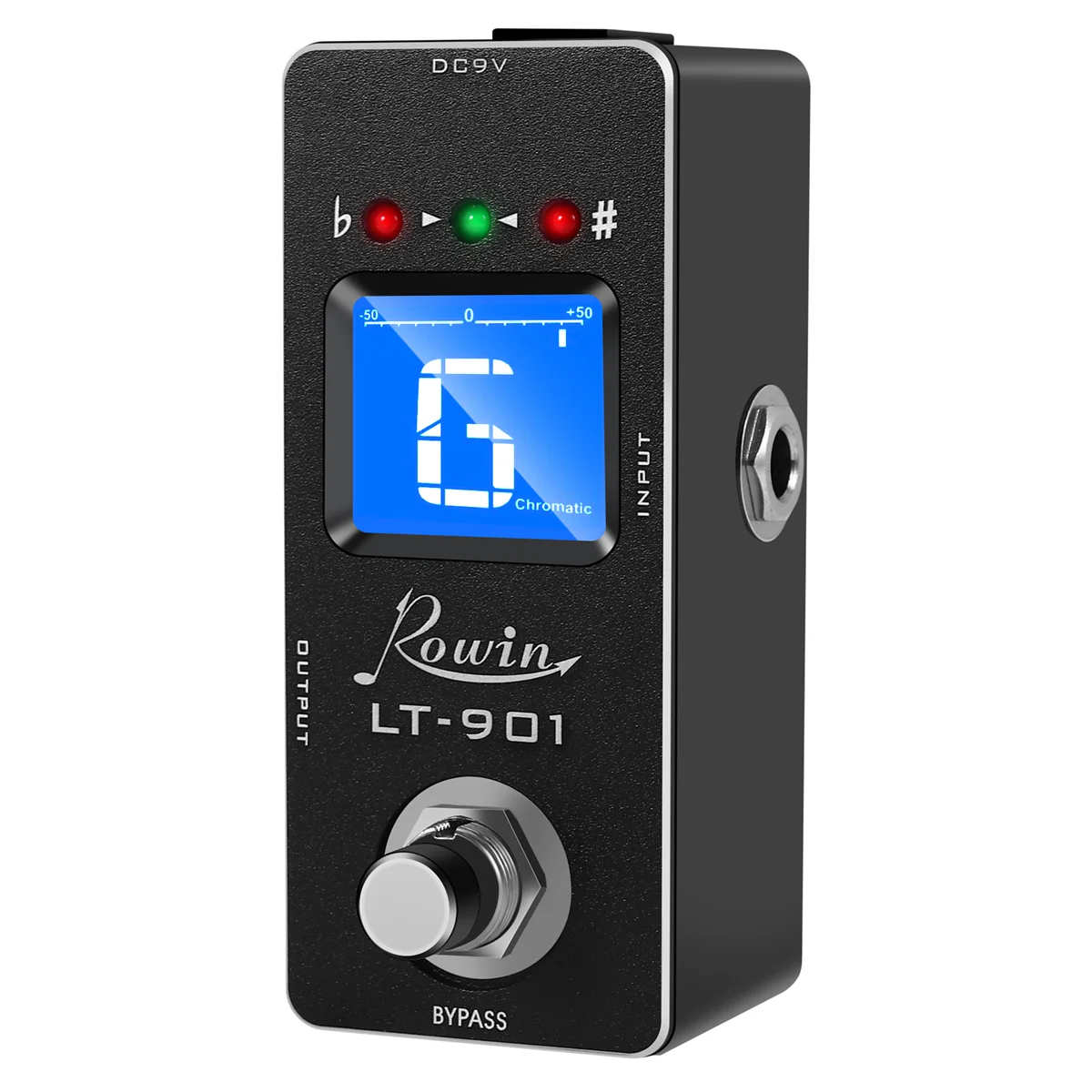 

Rowin Lt-901 Guitar Tuner Effect Pedal Mini Chromatic True Bypass Lcd Display Digital Pedal Guitar Parts Accessories