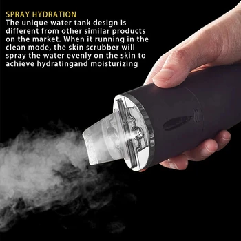 Ultrasonic Skin Scrubber Blackhead Remover Vibration Cleansing Spatula with Sprayer Face Lift Lifter Facial Cleansing Scraper Ve