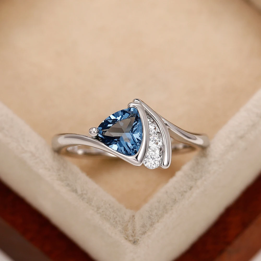 Huitan Temperament Design Cubic Zirconai pierścionki dla kobiet obrączki ślubne 2022 Modern Fashion Lady biżuteria hurtowych — zdjęcie 3