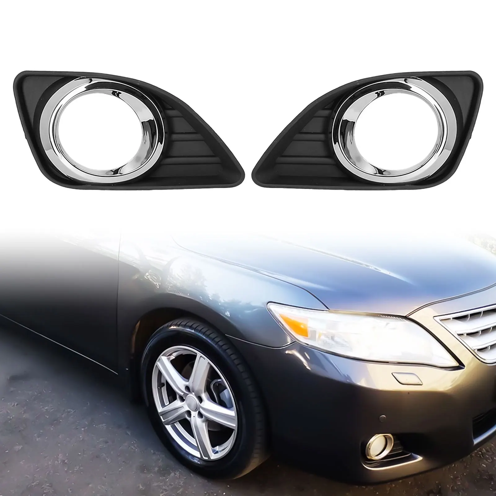 

Upgrade Your For Camry 2010 2011 with this Fog Light Frame Convenient Cover Set for Easy Installation and Removal ABS Material