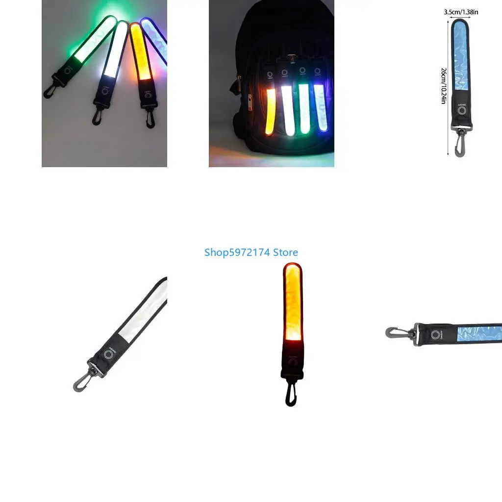 Y3NB LED Glowing In Dark Hanging Decoration For Backpacks Bicycles And Dog Leashes