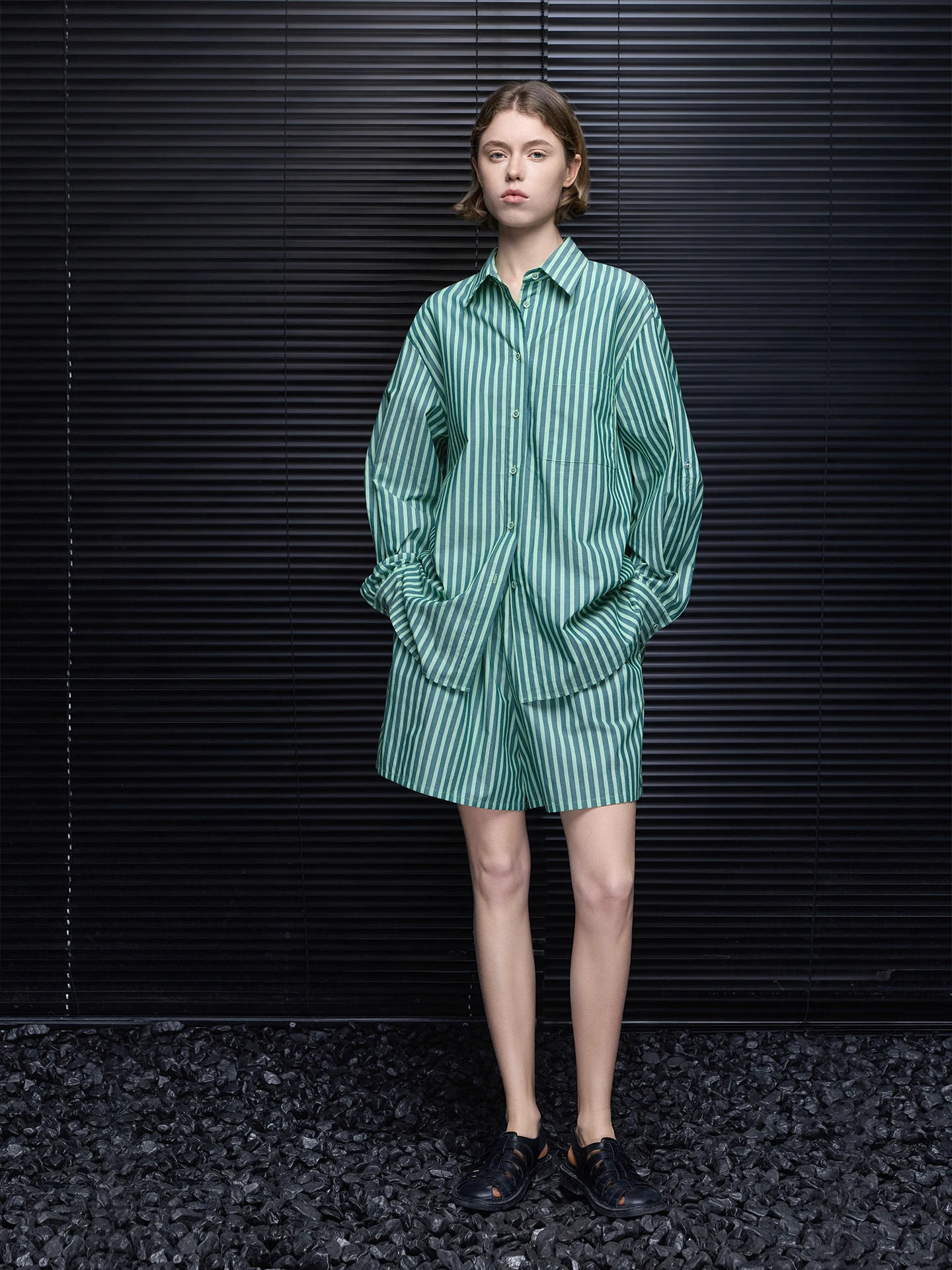 

Модная полосатая рубашка из чистого хлопка с длинными рукавами, женская летняя рубашка в новом стиле, дышащая, повседневная, элегантная, молодежная, в уличном стиле