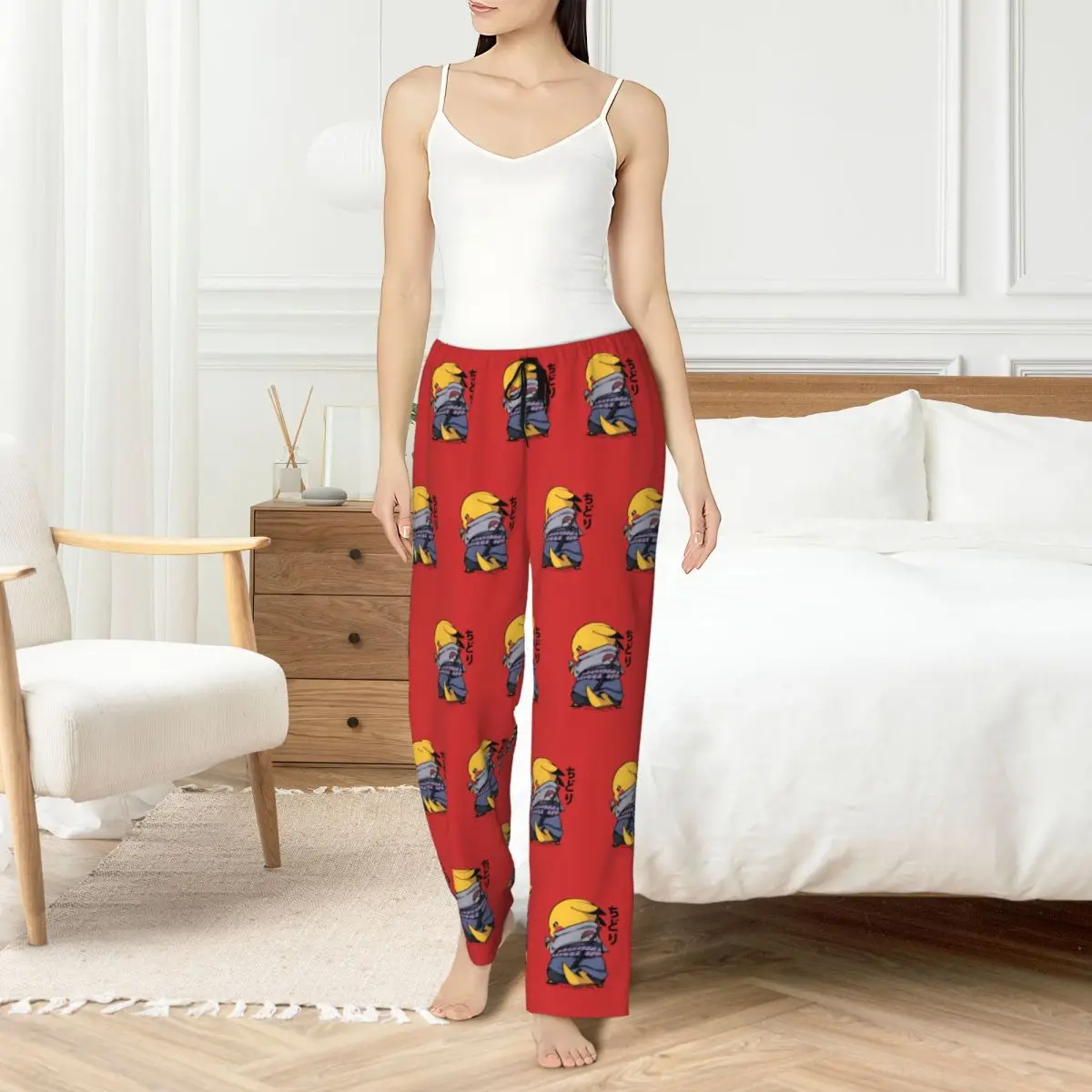 

Custom P-Pikachus Pajama Pants Women Series Video Games Sleepwear Lounge Sleep Bottoms Stretch with Pockets