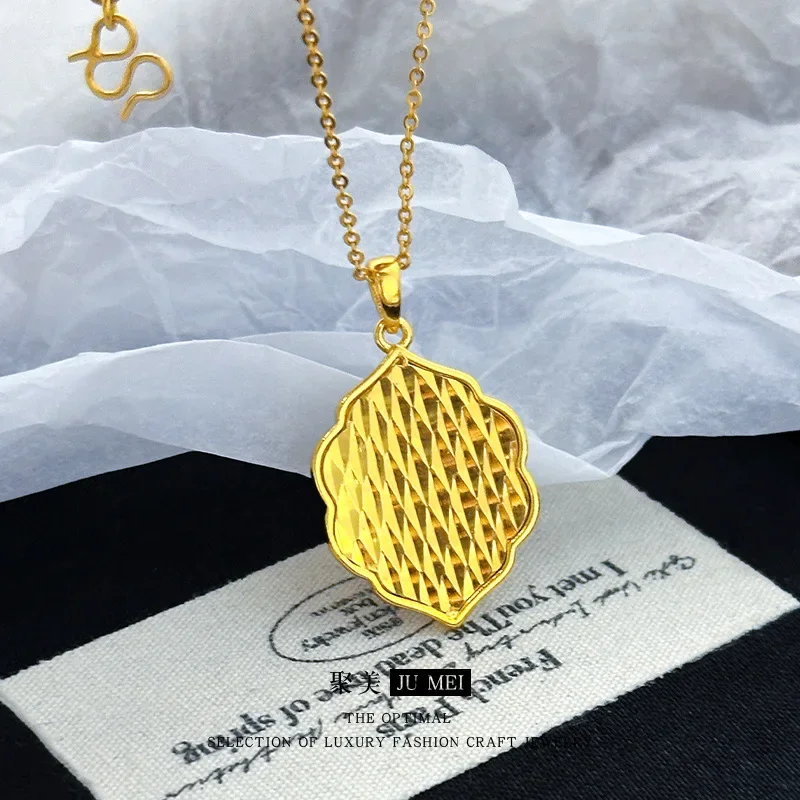 VivoGoldItaly 9999 24K Real Gold Brushed Ice Blurred Butterfly Pendant Fashion Commuter Simple Light Luxury Exquisite Versatile
