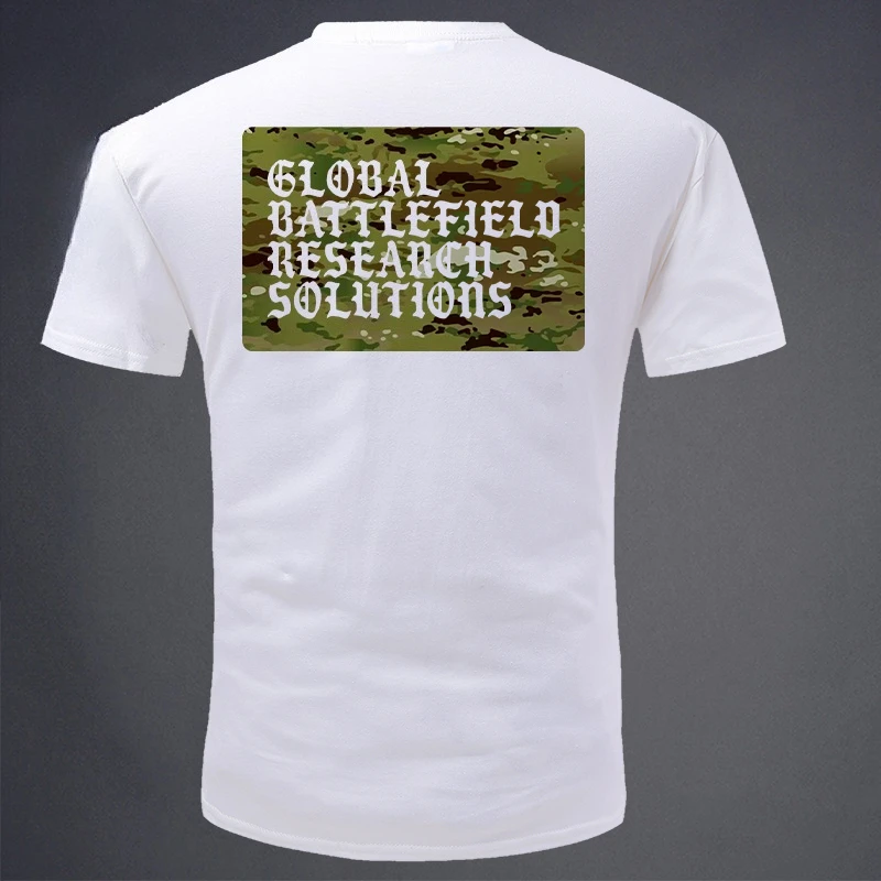 2026 Summer New Product Camouflage Back Pattern Trend Original - Military Style Round-neck Short-sleeved T-shirt