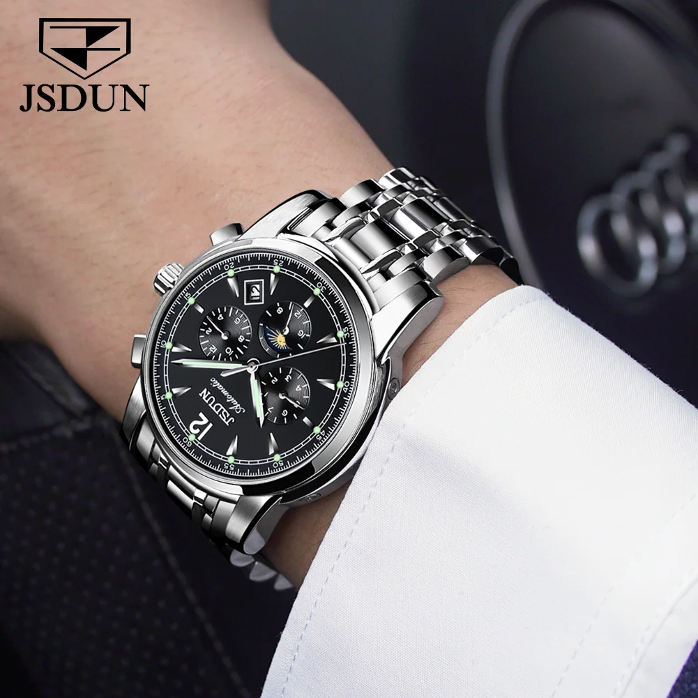 JSDUN New High Quality Wrist Watch Men Best Selling Multifunction Automatic Mechanical Men Watch Original Fashion Watch for Men