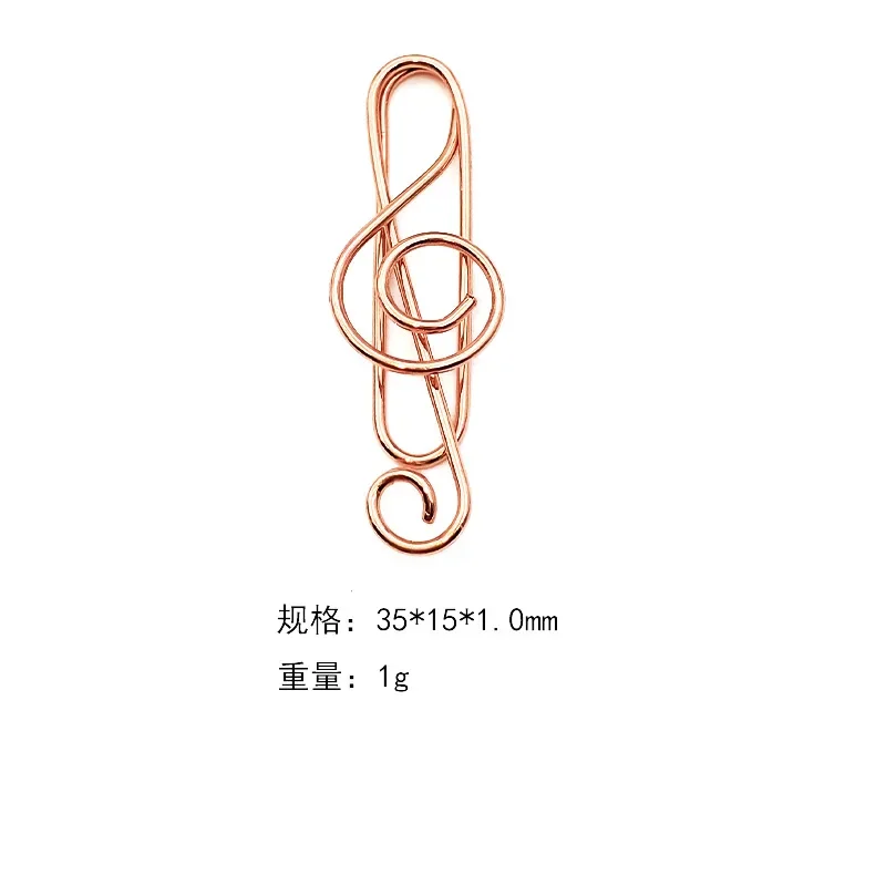 20 pièces/paquet de pinces à papier créatives en forme de cœur en or Rose, fournitures de bureau mignonnes