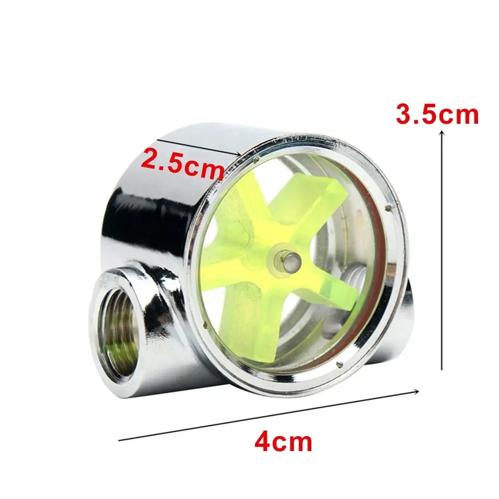 Портативный медный хромированный пятикрытие, 2-ходовой G1/4, резьбовой индикатор расхода водяного охлаждения, расходомер