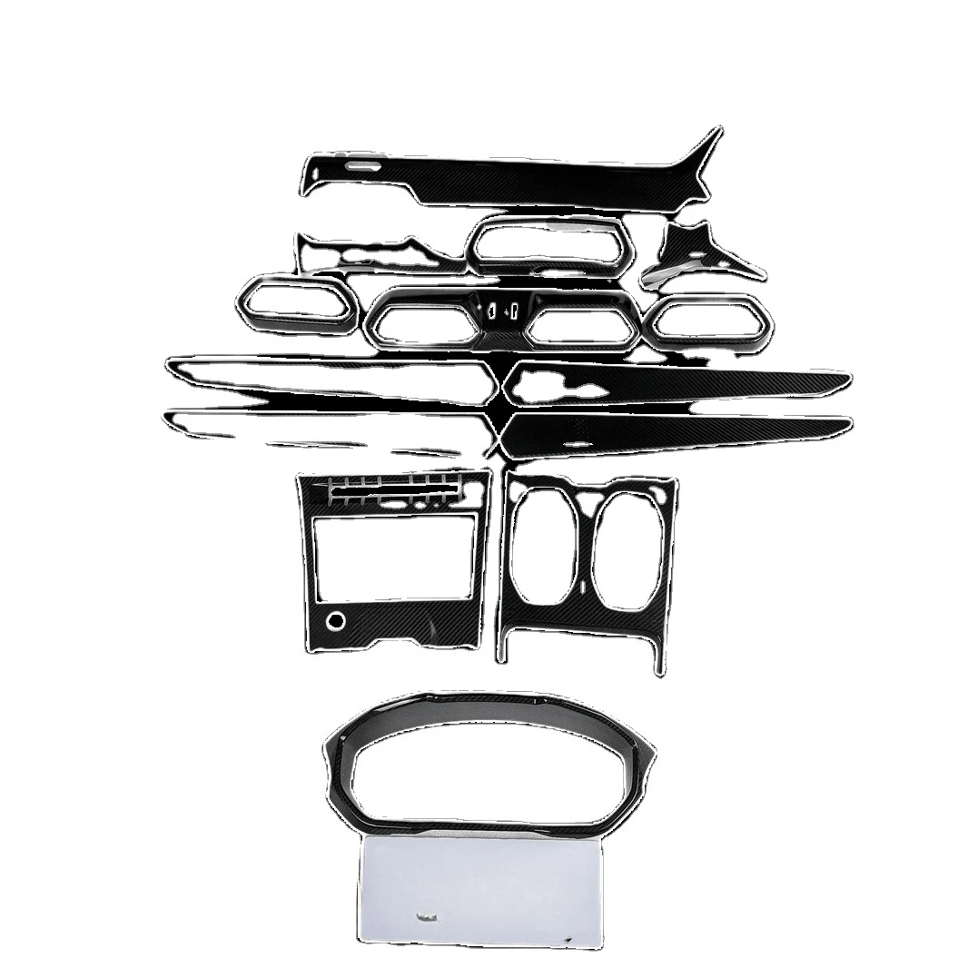Carbon Fiber Car Interiors Kit for URUS Door Pedal Dashboard Frame AC Vent Interior