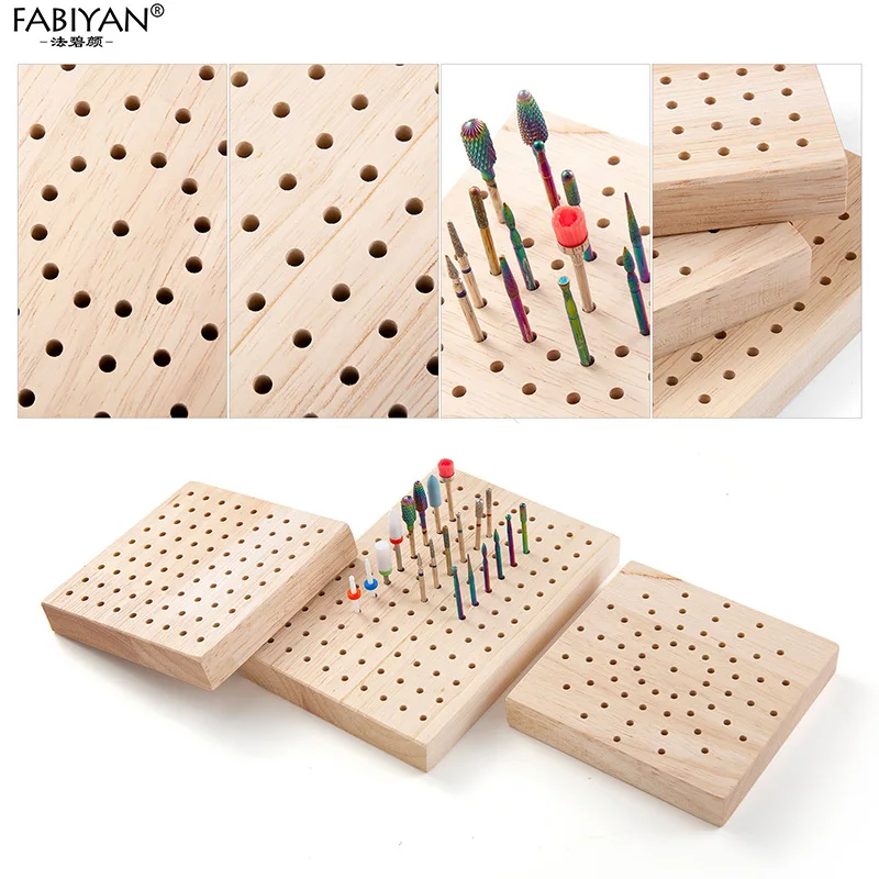 Wood Polishing Head Storage Board Nail Drill Bit Organizer Milling Cutter Holder 2.35mm Shank Fit Display Stand view 5