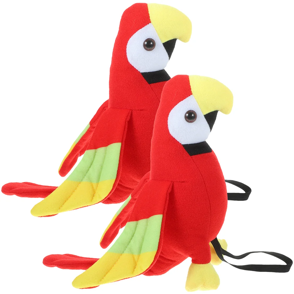 

2 Pcs Pirate Parrot Costume Supply Mini Plushies Simulation Ornaments Hamster Toys for Kids Props Artificial