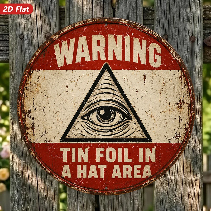 CIFbuy Vintage Retro Eye Of Providence Aluminum Wall Art Waterproof Durable Living Room Bedroom Study Bar Indoor Outdoor Decor