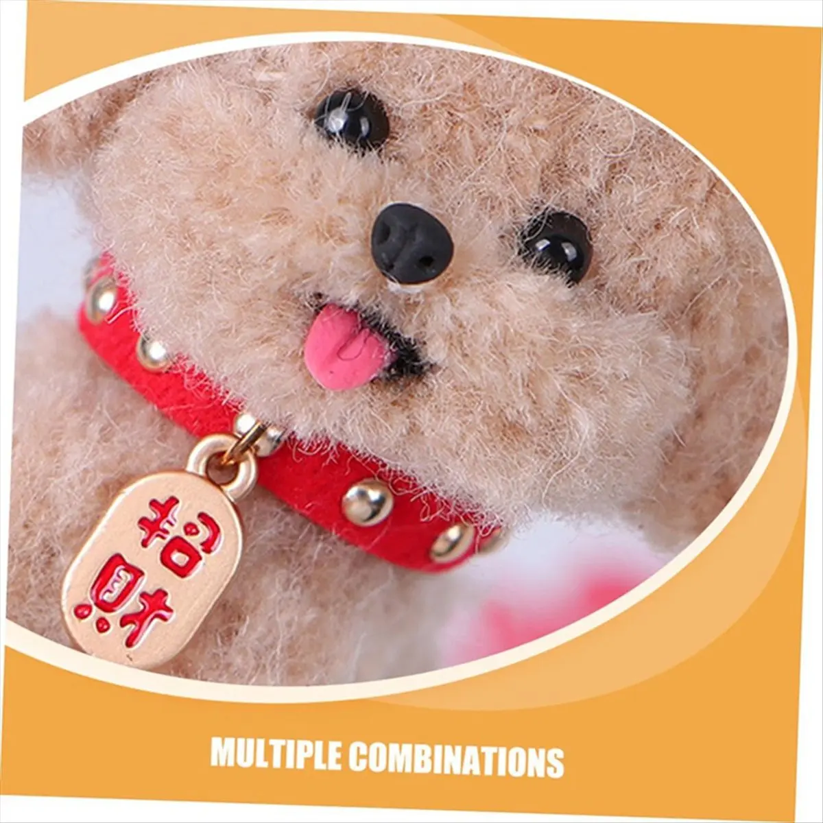 A22I 20pcs Realistic Plush Dog Tongues for Puppy Crafting Accessories for DIY Stuffed Animal Projects Doll Making Supplies