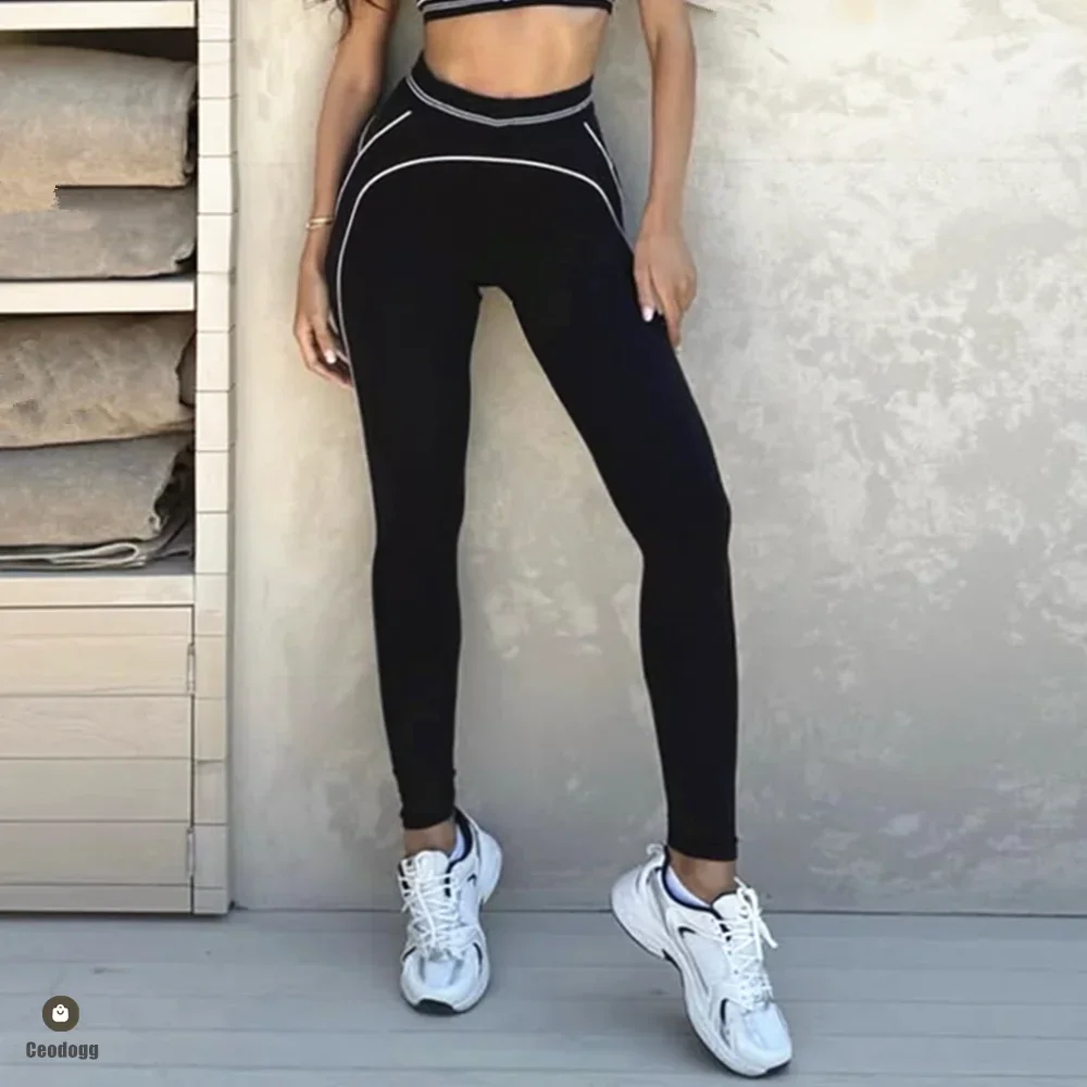 

Patchwork Sport Leggings Women Gym Clothing Breathable Elastic High Waist Fitness Pants Female Yoga Workout Tights XP251