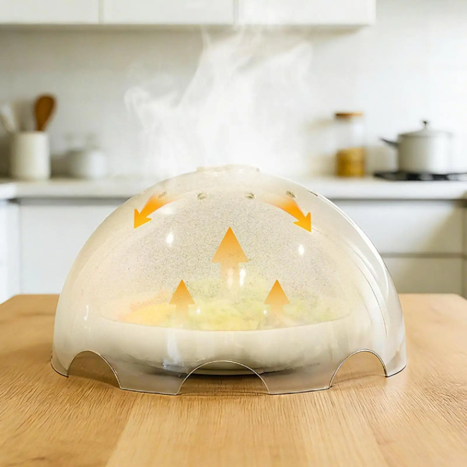 Clear Food Preservation Cover Microwave Safe Splatter Shield for Kitchen Cooking and Leftovers