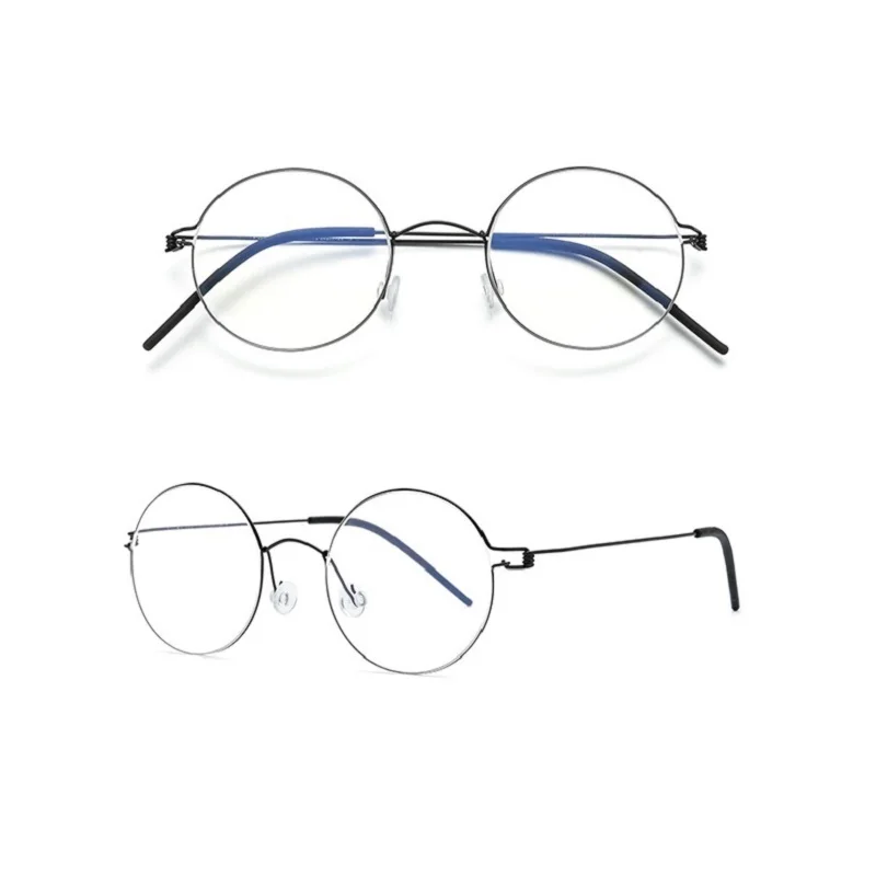 Glasses Frames Men Air Titanium Rim Screwless Eyewear Eyeglasses Women Morten Round Square Oval Denmark Brand Korean Design New