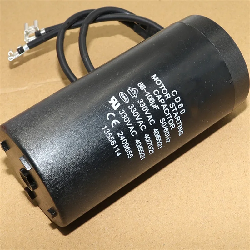 330vac cd60 50hz 60hz 88-108uf capacitor de partida do motor da geladeira acessórios do capacitor de partida do compressor do freezer