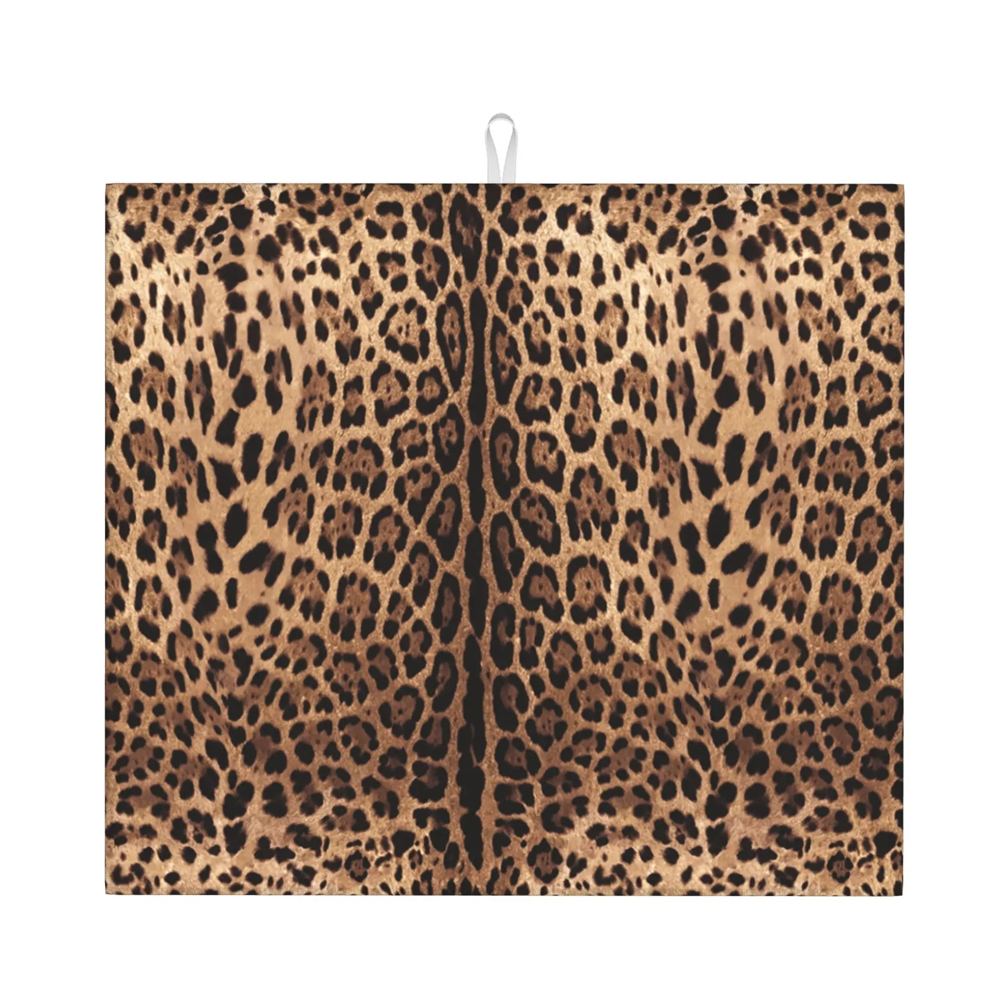 Drying Mat For Kitchen Tiger Cheetah Skin Animal Print Pattern Barware Tableware Oil Proof Washable Kitchen Sink Drying Pad