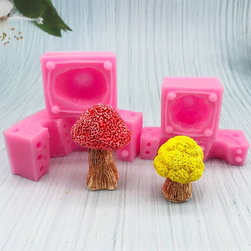 

3D Mushroom Shape Silicone Molds Fondant Candy Chocolate Mould Pastry Tools Mushroom Epoxy Resin Molds Cake Decorating Tools